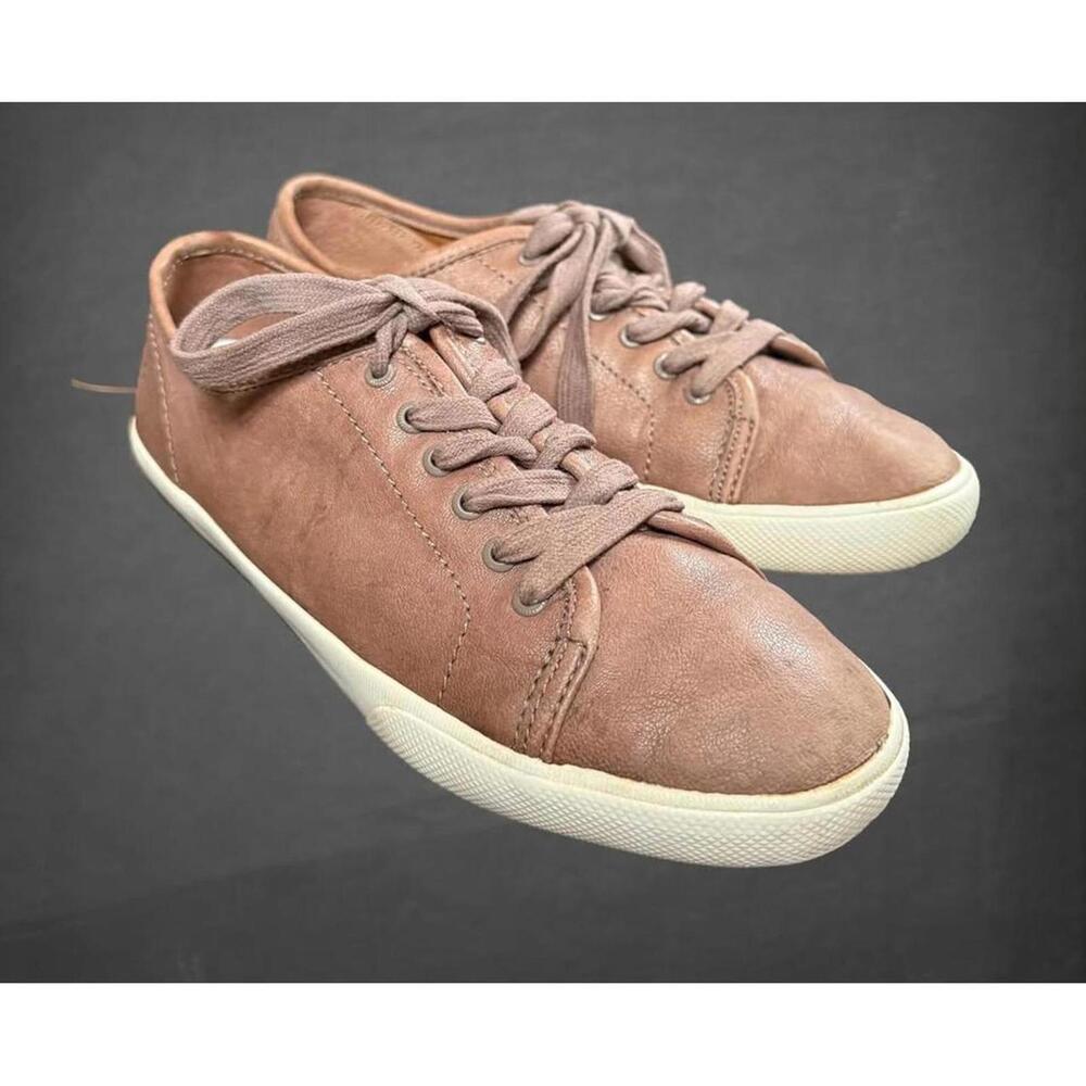 Frye Taupe Leather Sneakers. Women's 7